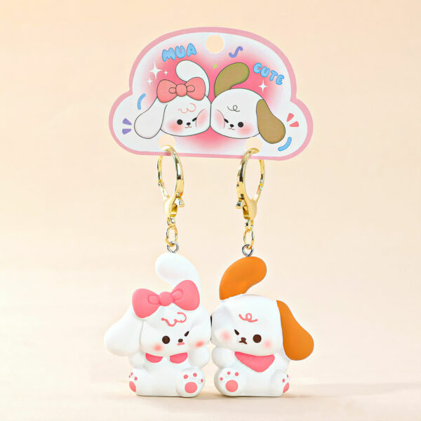 Cute Magnetic Puppy Keychain