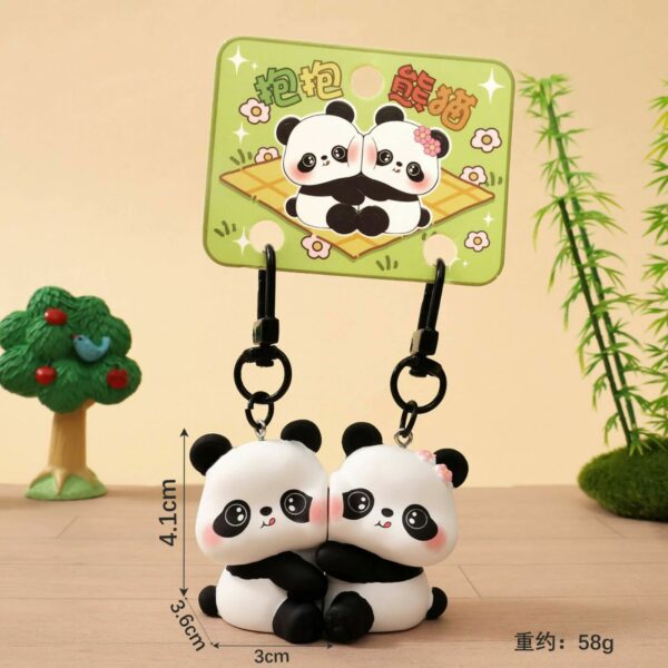 Cute Panda magnetic couple keychain