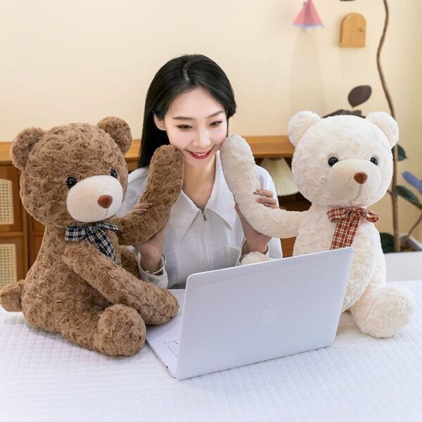 Hugging teddy bear couple plushie