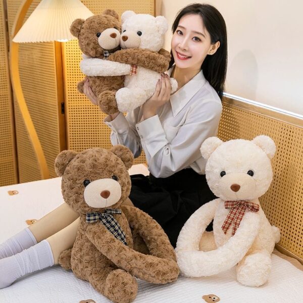 Hugging teddy bear couple plushie