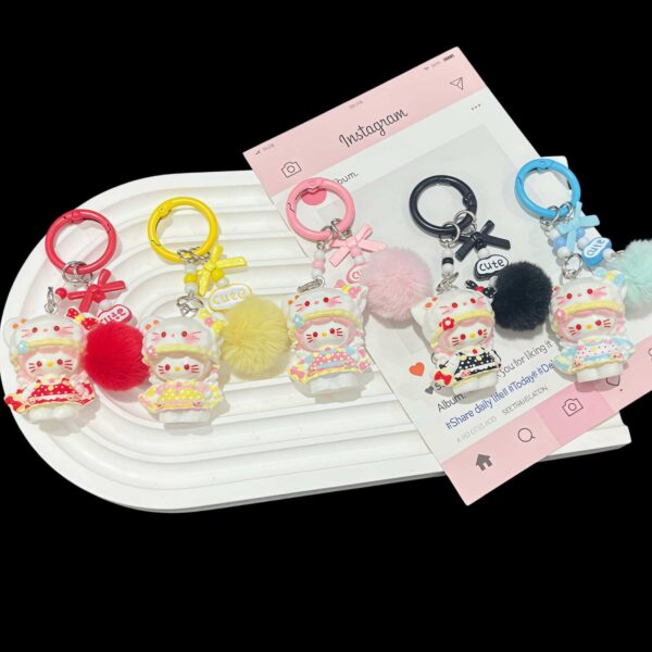 Cute couple cat keychain