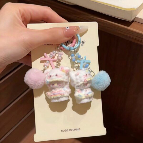 Cute couple cat keychain