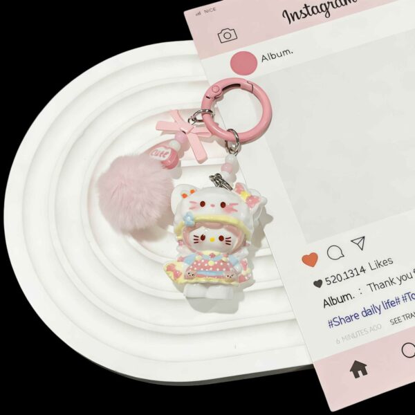 Cute couple cat keychain