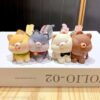 INU cat magnetic couple keychain