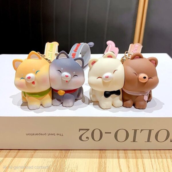 INU cat magnetic couple keychain