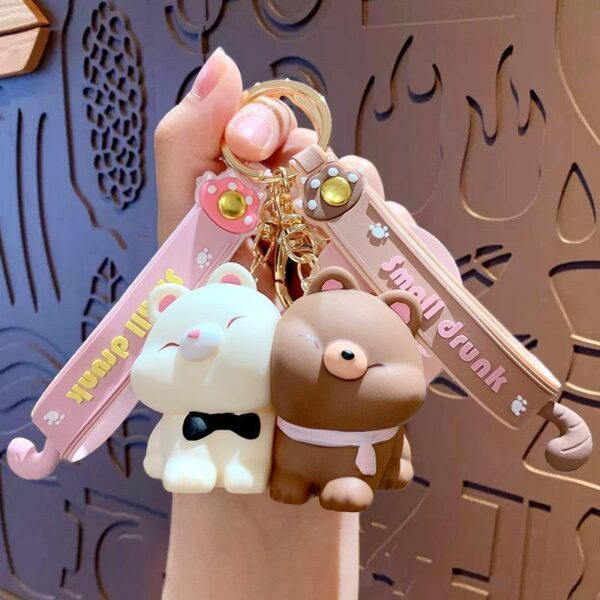 INU cat magnetic couple keychain