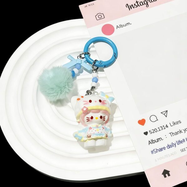 Cute couple cat keychain