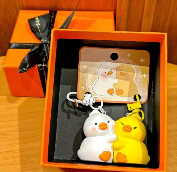 Snappy magnetic Ducks couple keychain