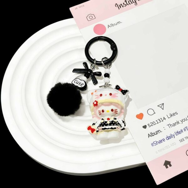 Cute couple cat keychain