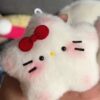 Squeaky star cat couple doll keychain