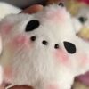 Squeaky star cat couple doll keychain