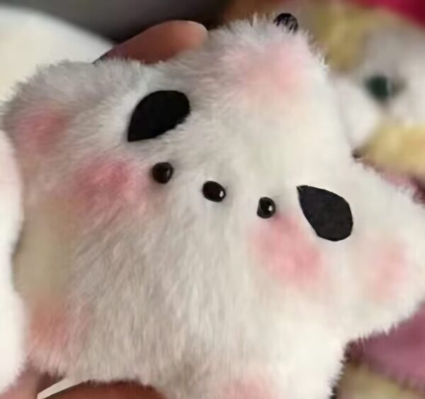 Squeaky star cat couple doll keychain