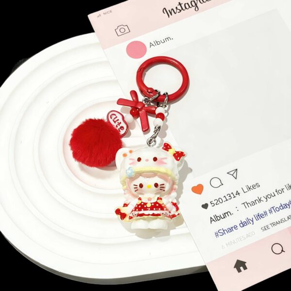 Cute couple cat keychain