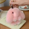 Mink plushie rabbit couple keychain