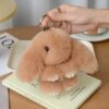 Mink plushie rabbit couple keychain