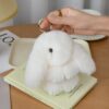 Mink plushie rabbit couple keychain