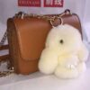 Mink plushie rabbit couple keychain