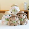 Hooded Pudding rabbit Plushie