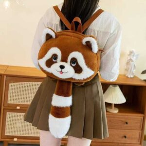 Cute raccoon cartoon backpack